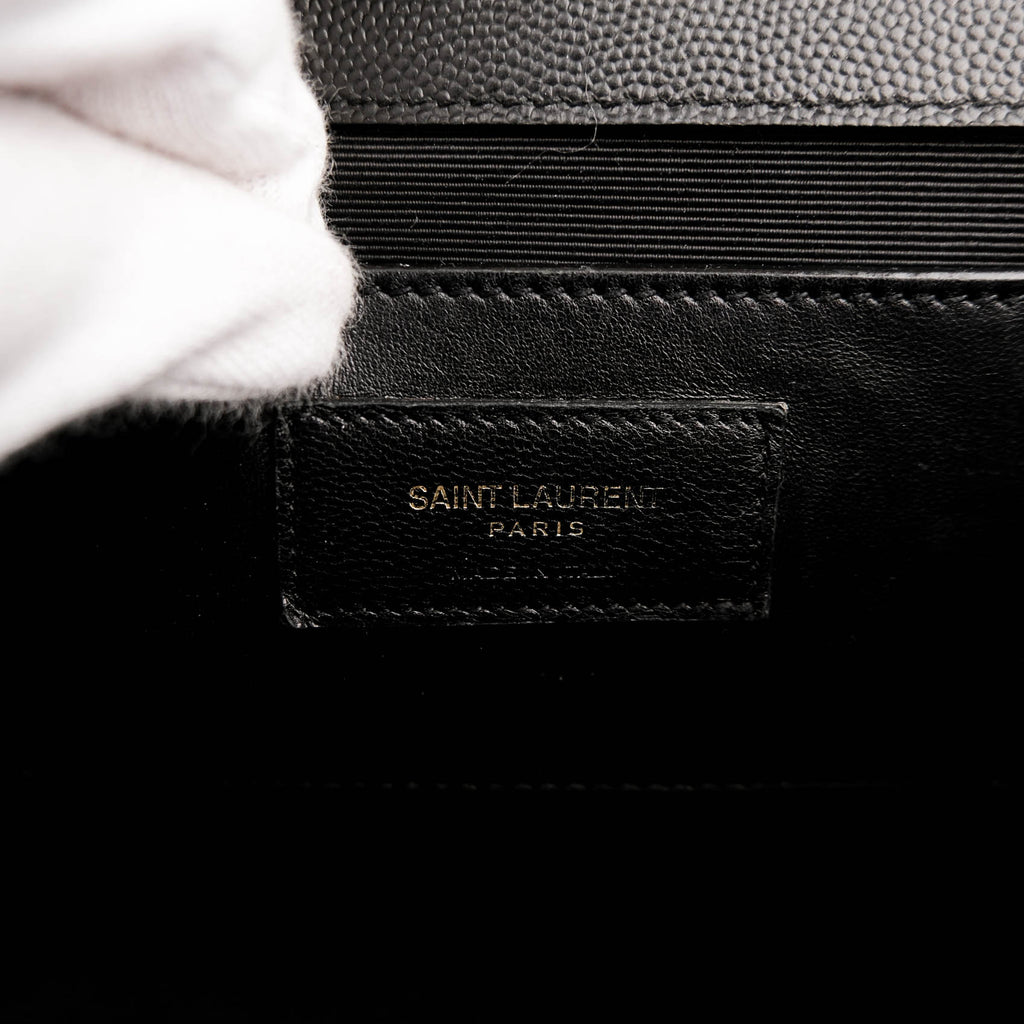 Saint Laurent Kate Medium - Star Monogram Black Grain de Poudre