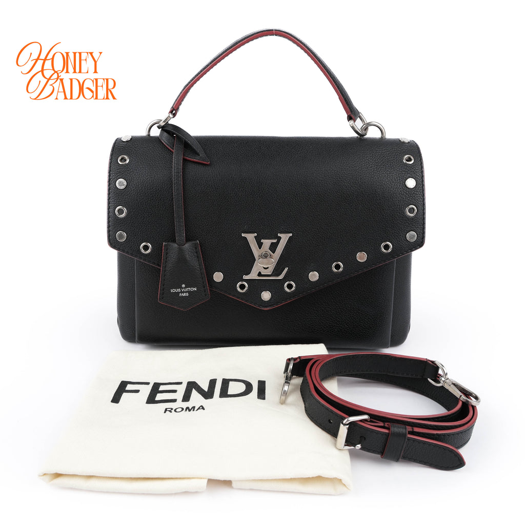 Louis Vuitton Lockme II BB Studs Calfskin Black 2WAY Shoulder Bag M53507 RFID