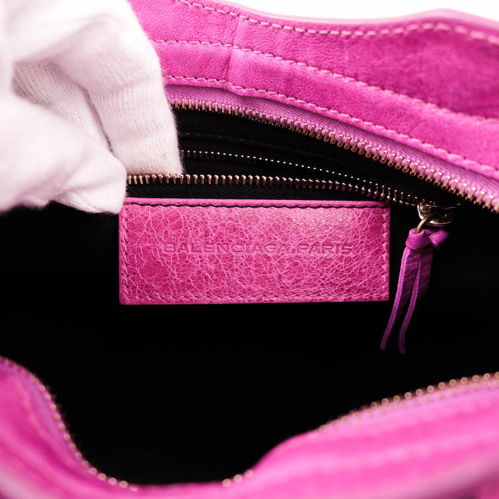 Balenciaga Classic City Mini Pink Leather 2Way Shoulder Handbag