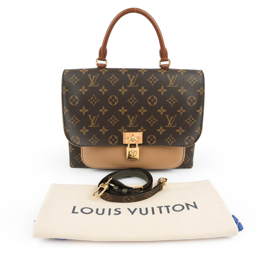 Louis Vuitton Marignan Messenger Bag Monogram Canvas Sesame Leather M44259 2-Way