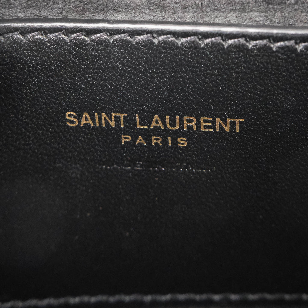 Saint Laurent Le 5 à 7 Small Hobo Bag Smooth Leather Black Gold Hardware 710318