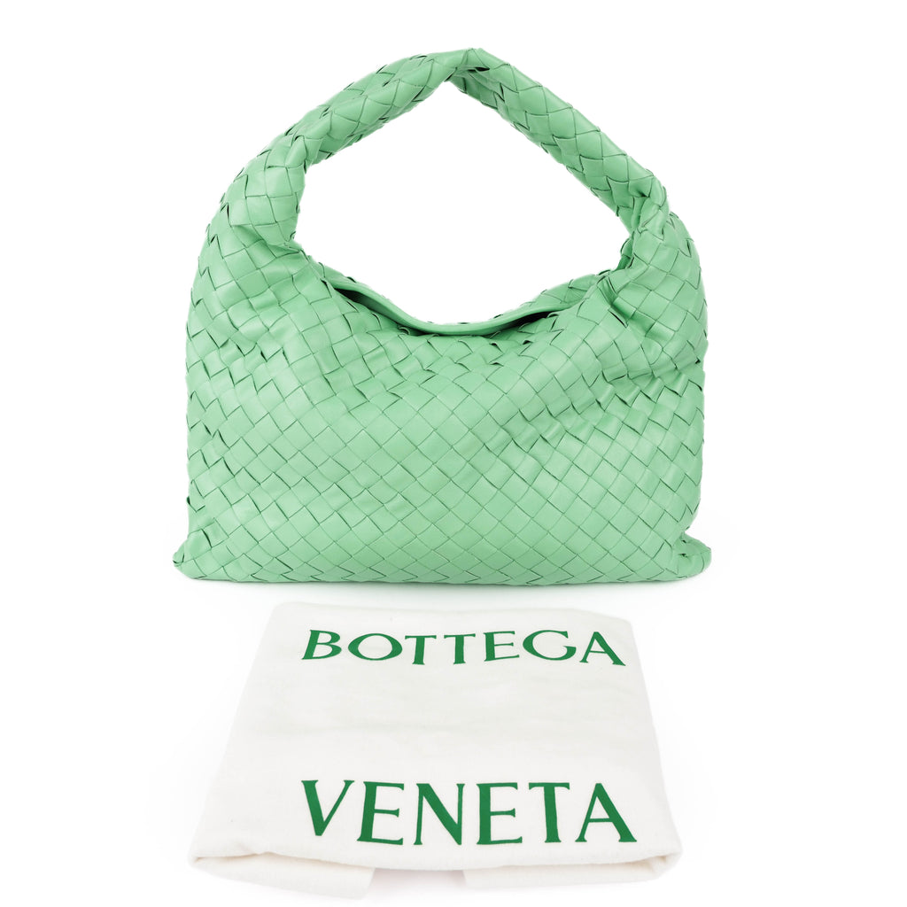 UNUSED ITEM | Bottega Veneta Medium Hop Bag in Intrecciato Leather - Emerald Green