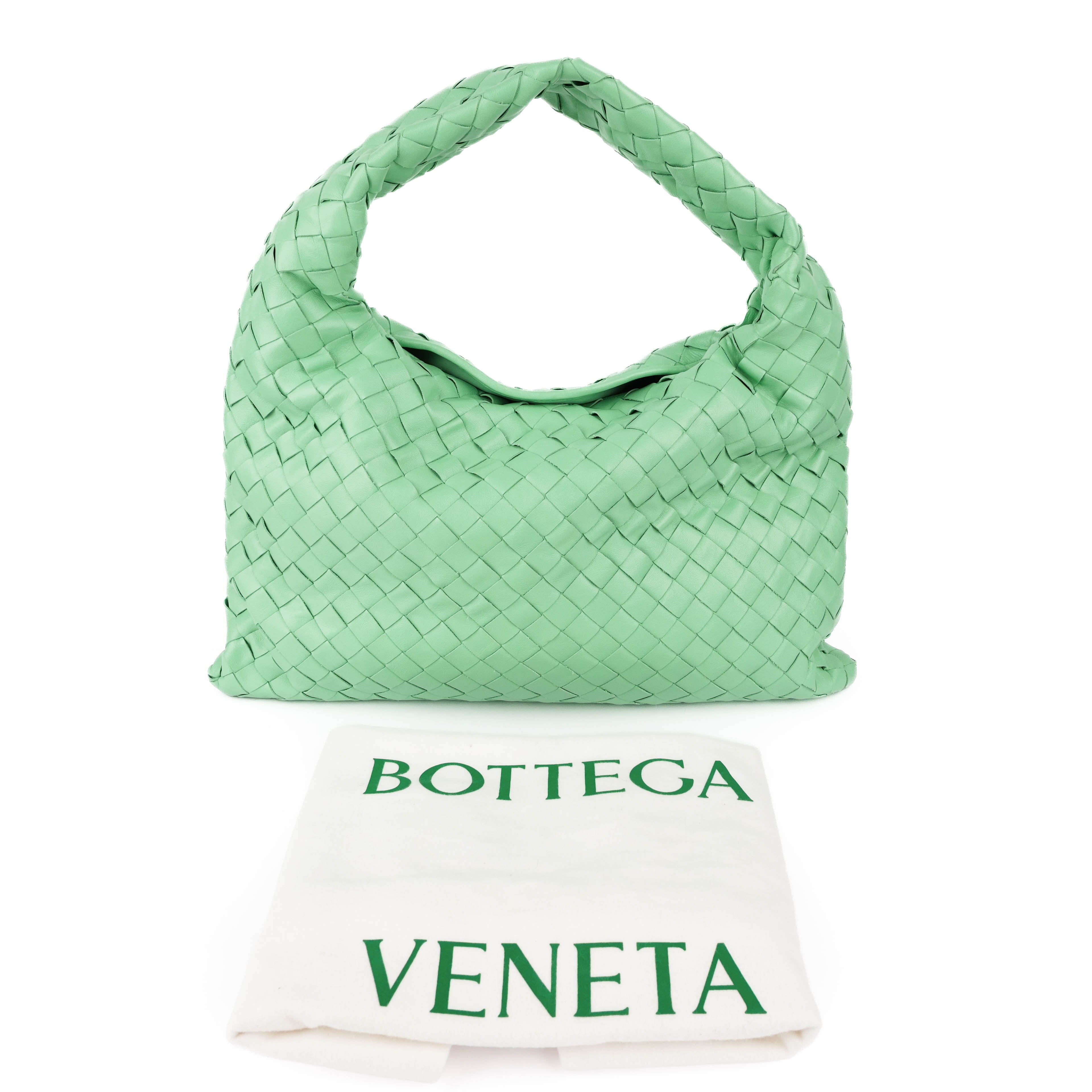 UNUSED ITEM | Bottega Veneta Medium Hop Bag in Intrecciato Leather - Emerald Green