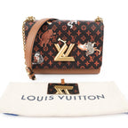 Louis Vuitton Catgram Twist MM Shoulder Bag Monogram Canvas Brown M44408