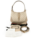 Gucci Jackie 1961 Medium GG Canvas Beige Ivory Gold Hardware Rank S