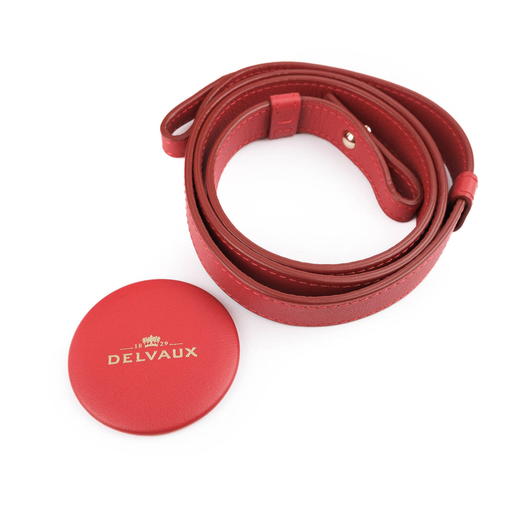 Delvaux Tempête MM Supple Calfskin Leather Bag - Lipstick Red with Knotted Handle