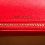 Delvaux Tempete MM Leather 2WAY Handbag Red