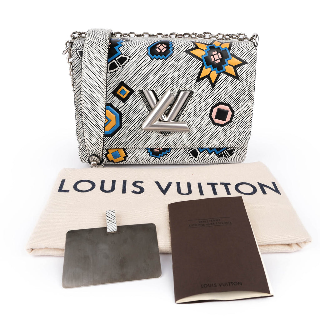 Louis Vuitton Twist MM White Multicolor Epi Tribal Mask FW15 M50122