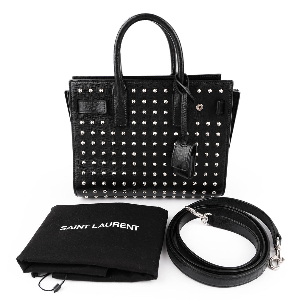 Saint Laurent Studded Nano Sac de Jour in Black Calfskin (2014 Edition) VLR3551540514