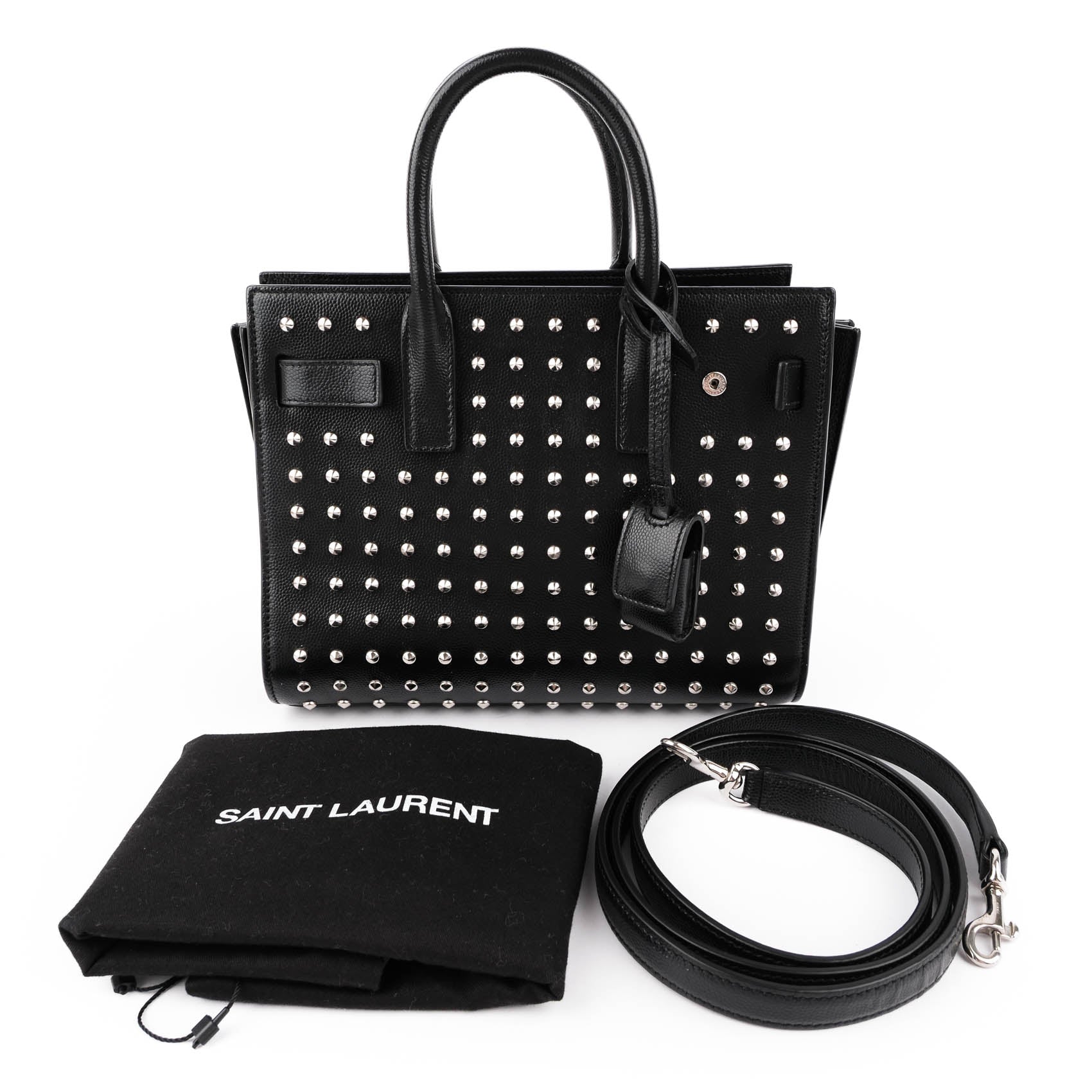 Saint Laurent Studded Nano Sac de Jour in Black Calfskin (2014 Edition) VLR3551540514