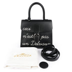 Delvaux Brillant MM L'Humour Handbag - Black Box Calf Leather