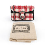 Gucci Dionysus Super Mini Tweed Bag - Red & White Check