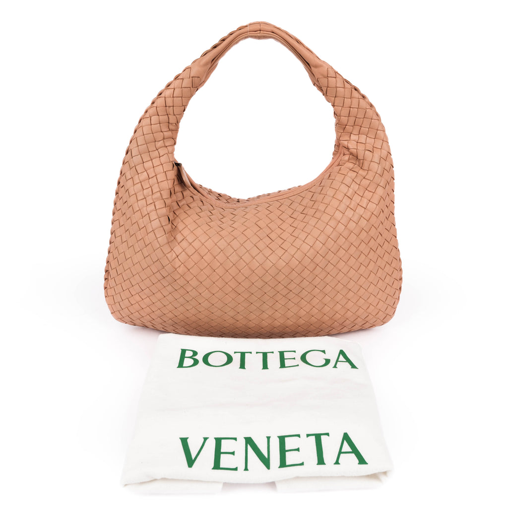 Bottega Veneta Medium Intrecciato Nappa Veneta Hobo Bag - Dusty Rose