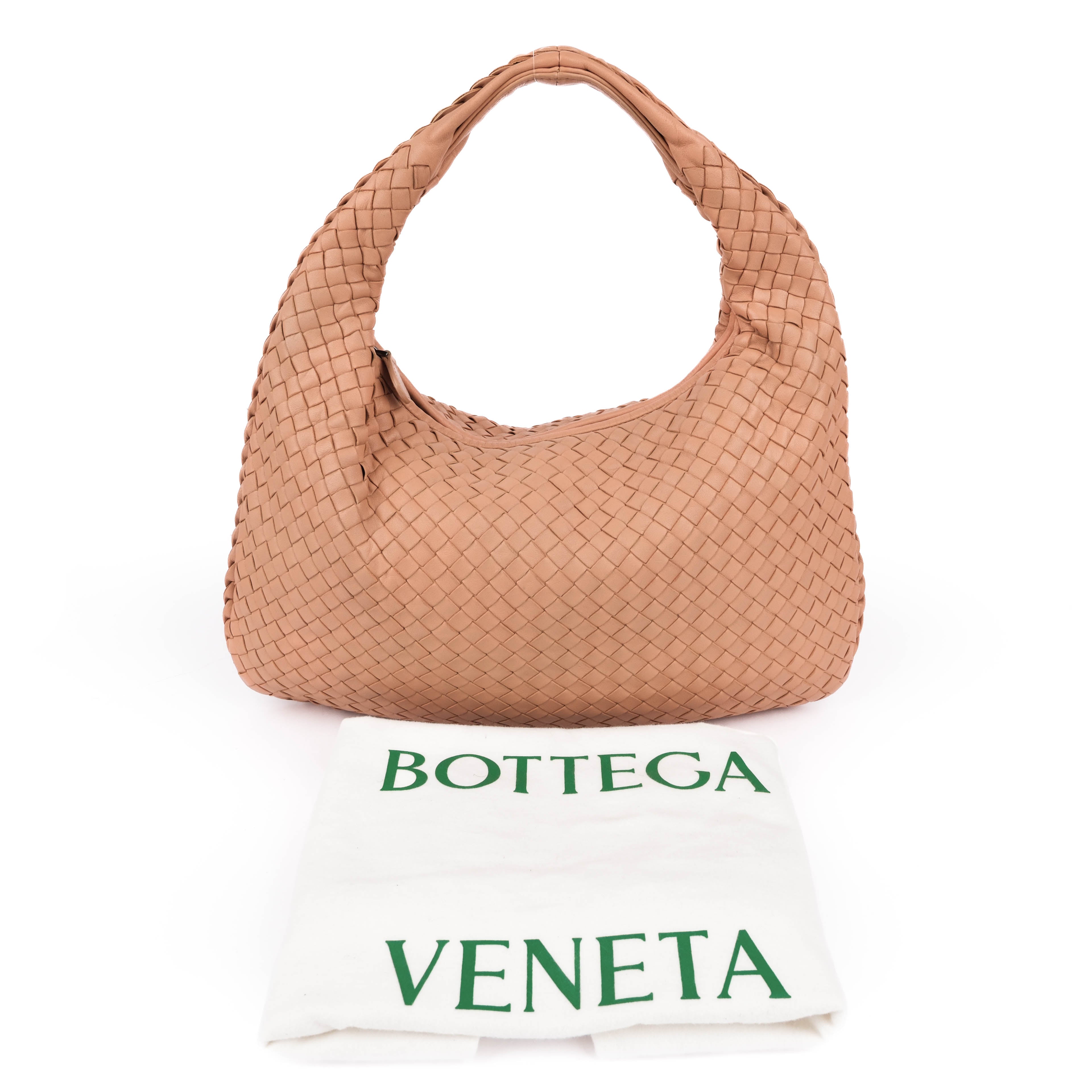 Bottega Veneta Medium Intrecciato Nappa Veneta Hobo Bag - Dusty Rose