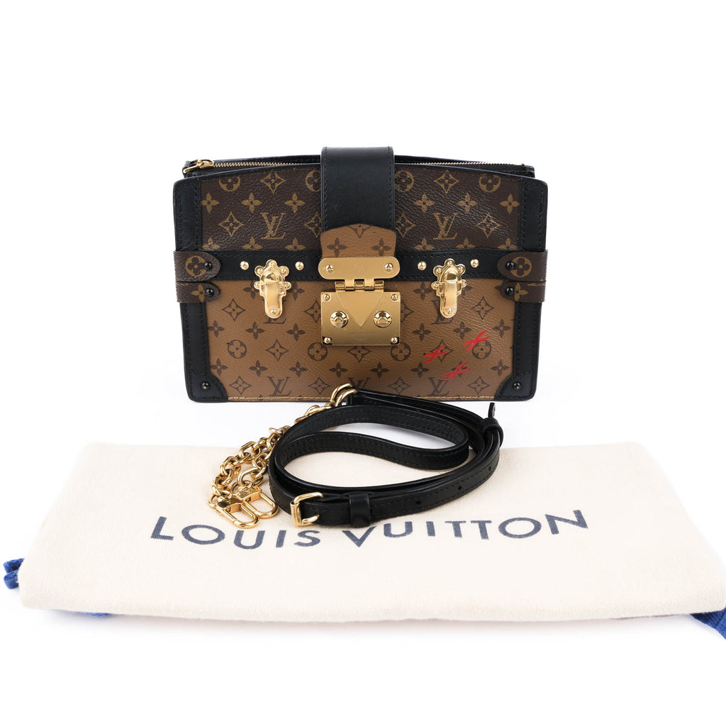 Louis Vuitton Reverse Monogram Trunk Clutch Crossbody Bag