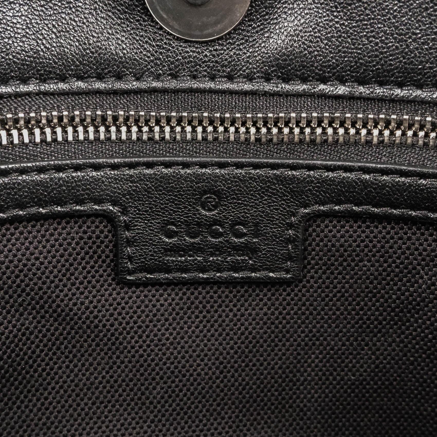 Gucci Blondie Leather 2 Way Handbag Black