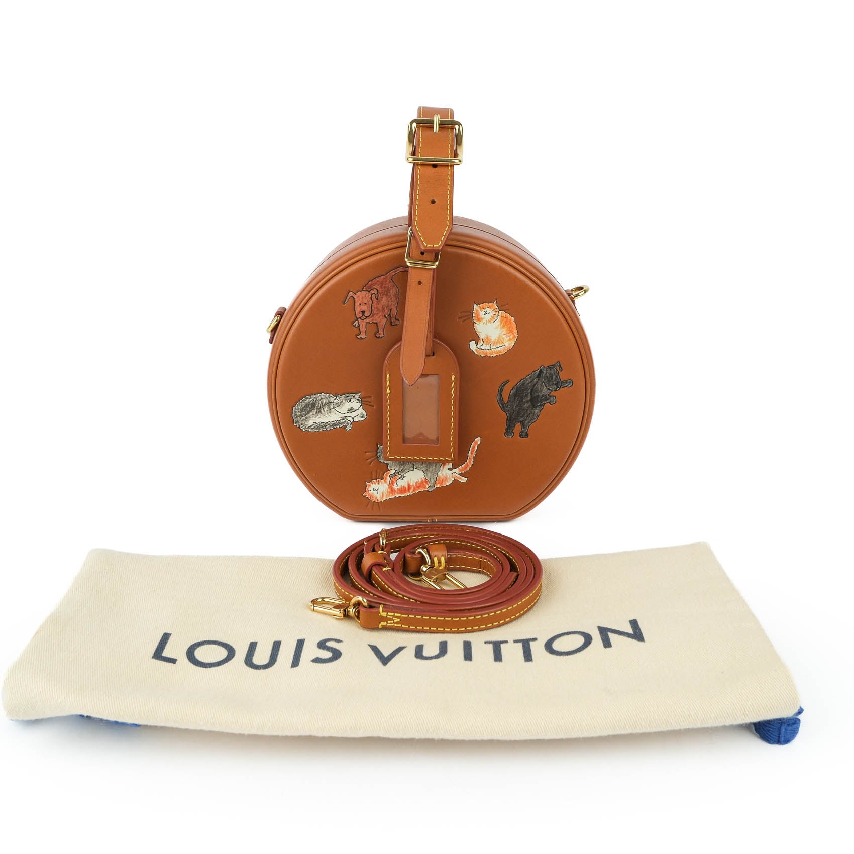 Louis Vuitton Petite Boîte Chapeau Brown Catogram Shoulder Bag