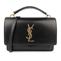 Saint Laurent Sunset Small Leather Black Gold Hardware Rank A