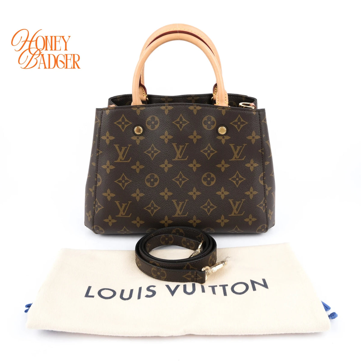 Louis Vuitton Montaigne BB Monogram Canvas Brown Rank A