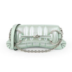 Gucci Horsebit 1955 Large Padded Chain Shoulder Bag - Metallic Mint Green