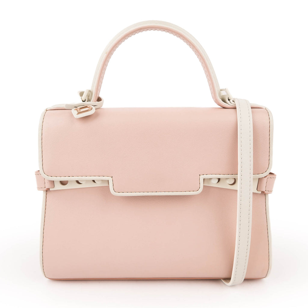 Delvaux Tempête Mini Calfskin Leather 2-Way Handbag (Light Pink / Bicolor)