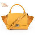 Celine Trapeze Medium 2WAY Handbag | Yellow Suede & Calfskin
