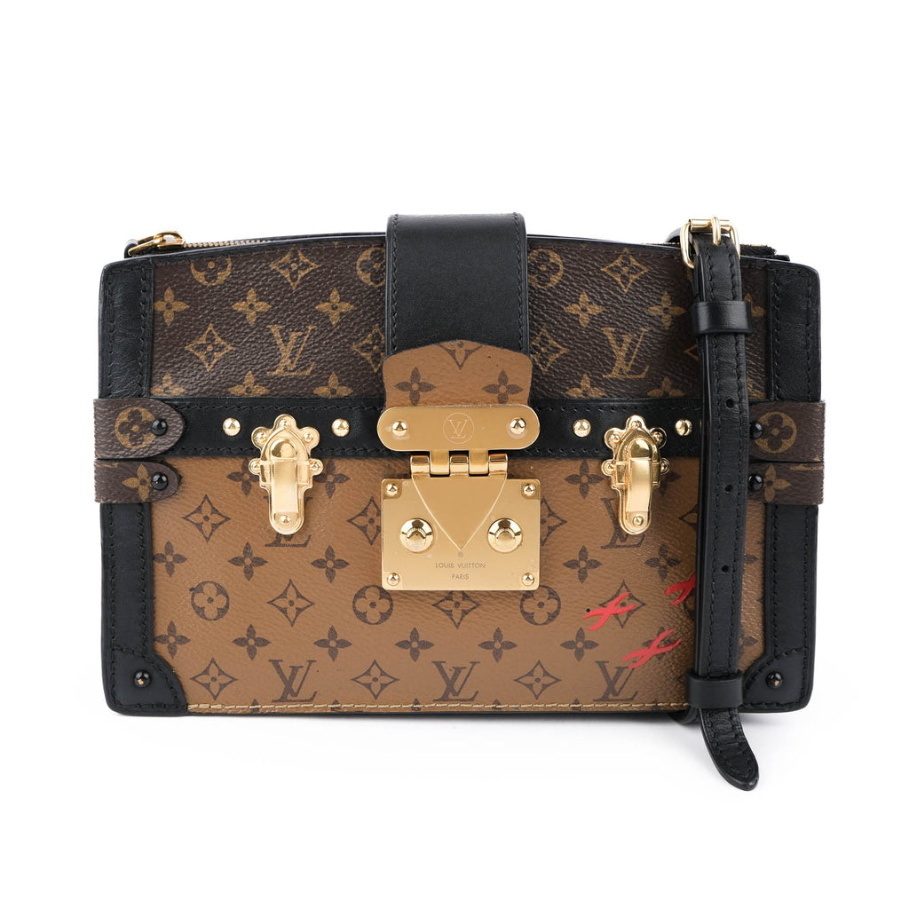 Louis Vuitton Reverse Monogram Trunk Clutch Crossbody Bag
