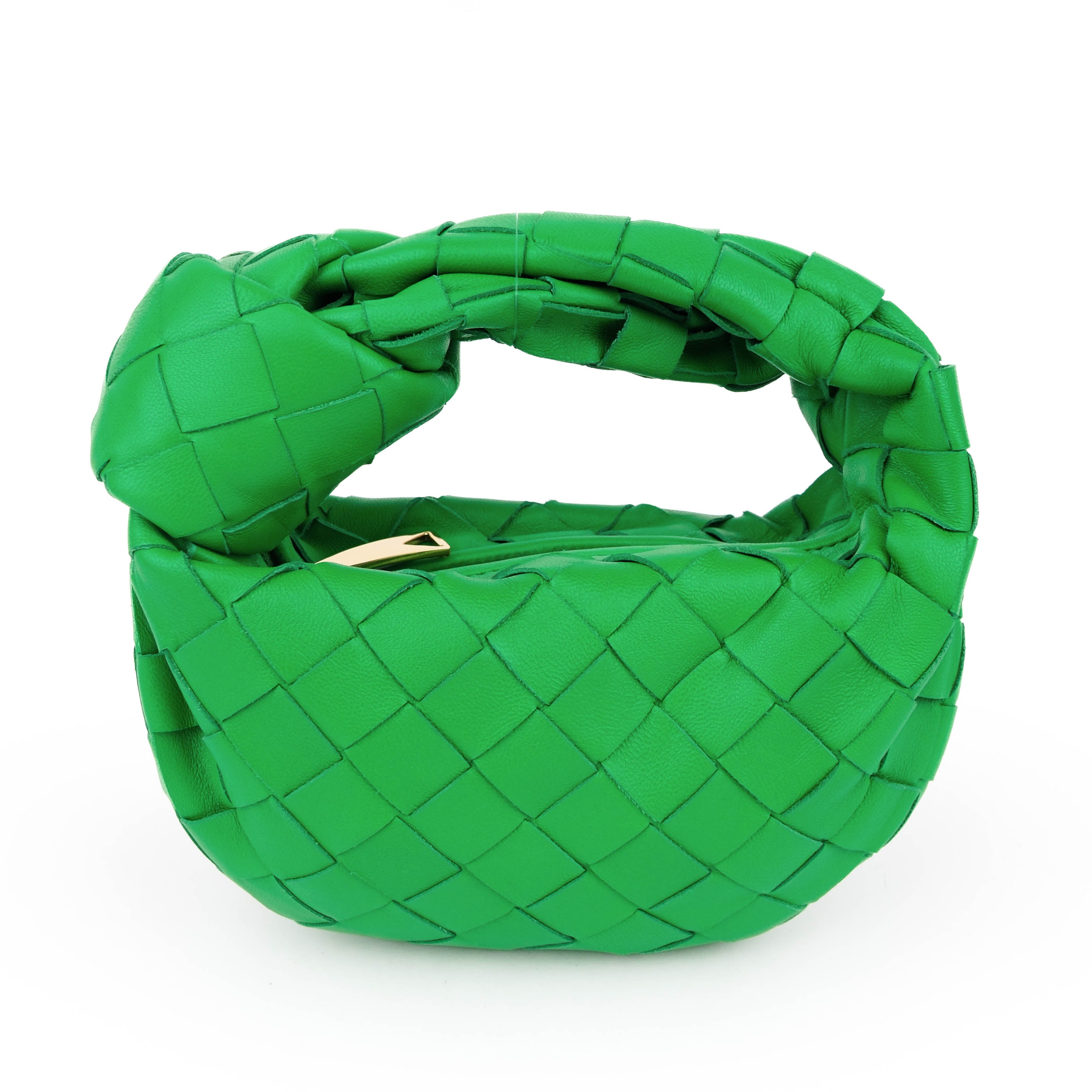 Bottega Veneta Mini Jodie Intrecciato Leather Handbag – Green