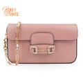 Gucci Horsebit 1955 Mini Chain Flap Bag Pink Leather Crystal Hardware 752002