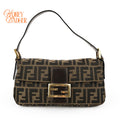 Fendi Vintage Zucca Canvas Baguette Bag - Gold Hardware
