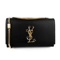 Saint Laurent Kate Medium - Star Monogram Black Grain de Poudre