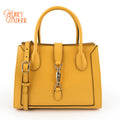 Gucci Jackie 1961 Piston Lock Yellow Leather Shoulder Tote Bag (Medium)