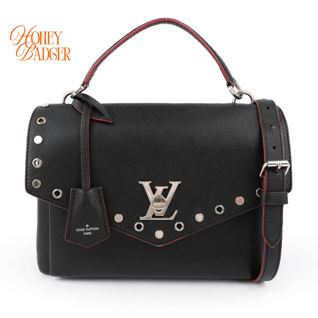 Louis Vuitton Lockme II BB Studs Calfskin Black 2WAY Shoulder Bag M53507 RFID