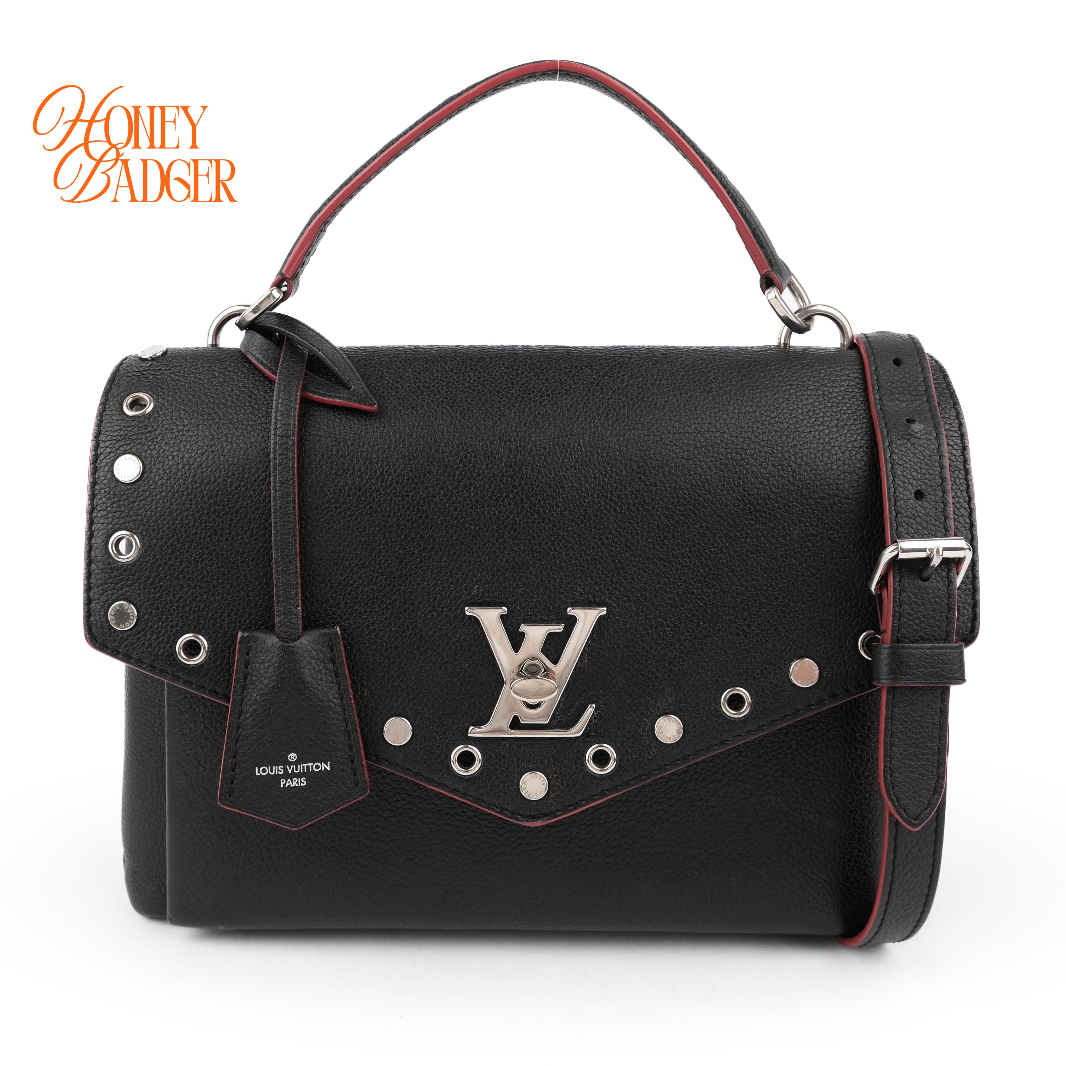 Louis Vuitton Lockme II BB Studs Calfskin Black 2WAY Shoulder Bag M53507 RFID