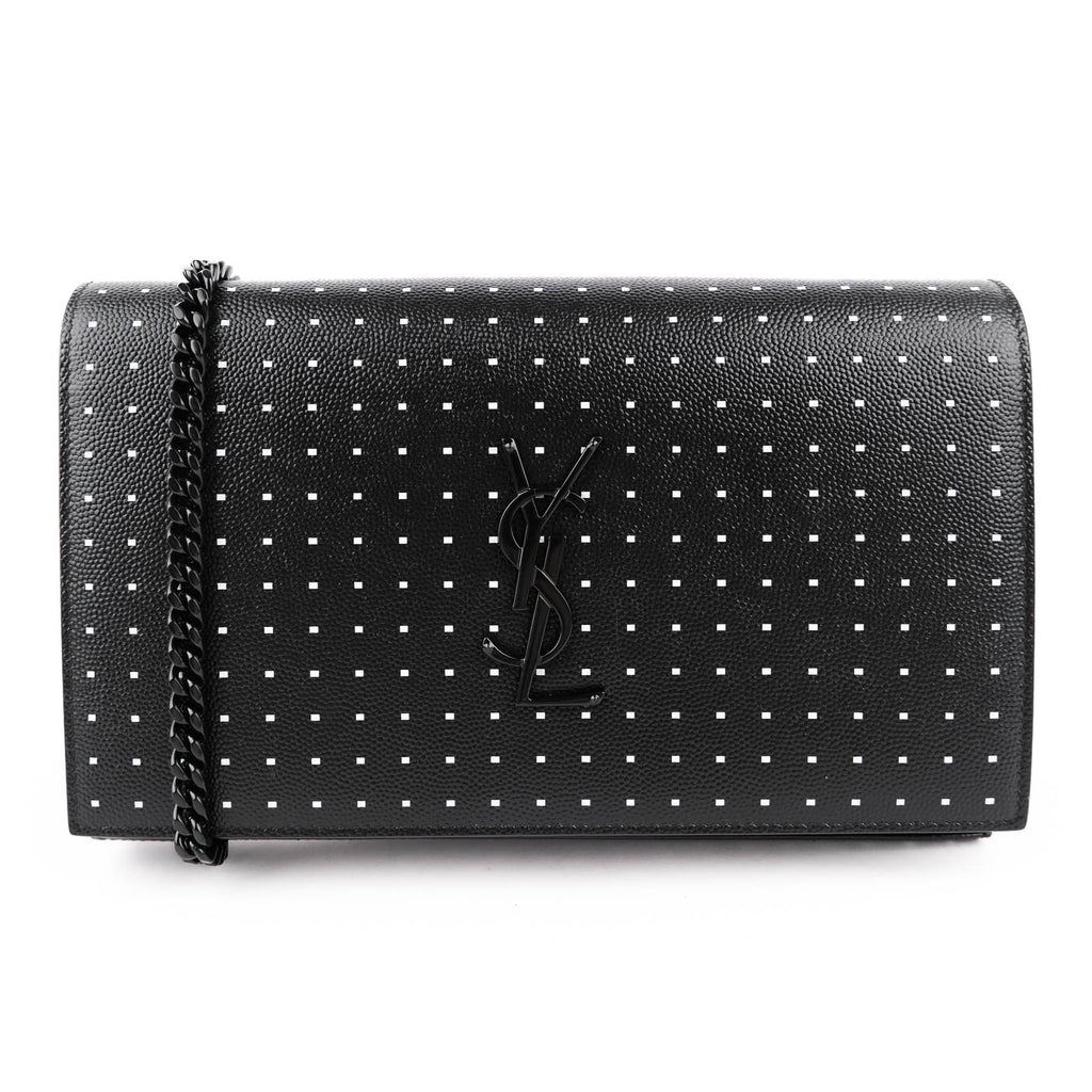 Saint Laurent Kate Medium in Polka Dot Printed Grain de Poudre Leather