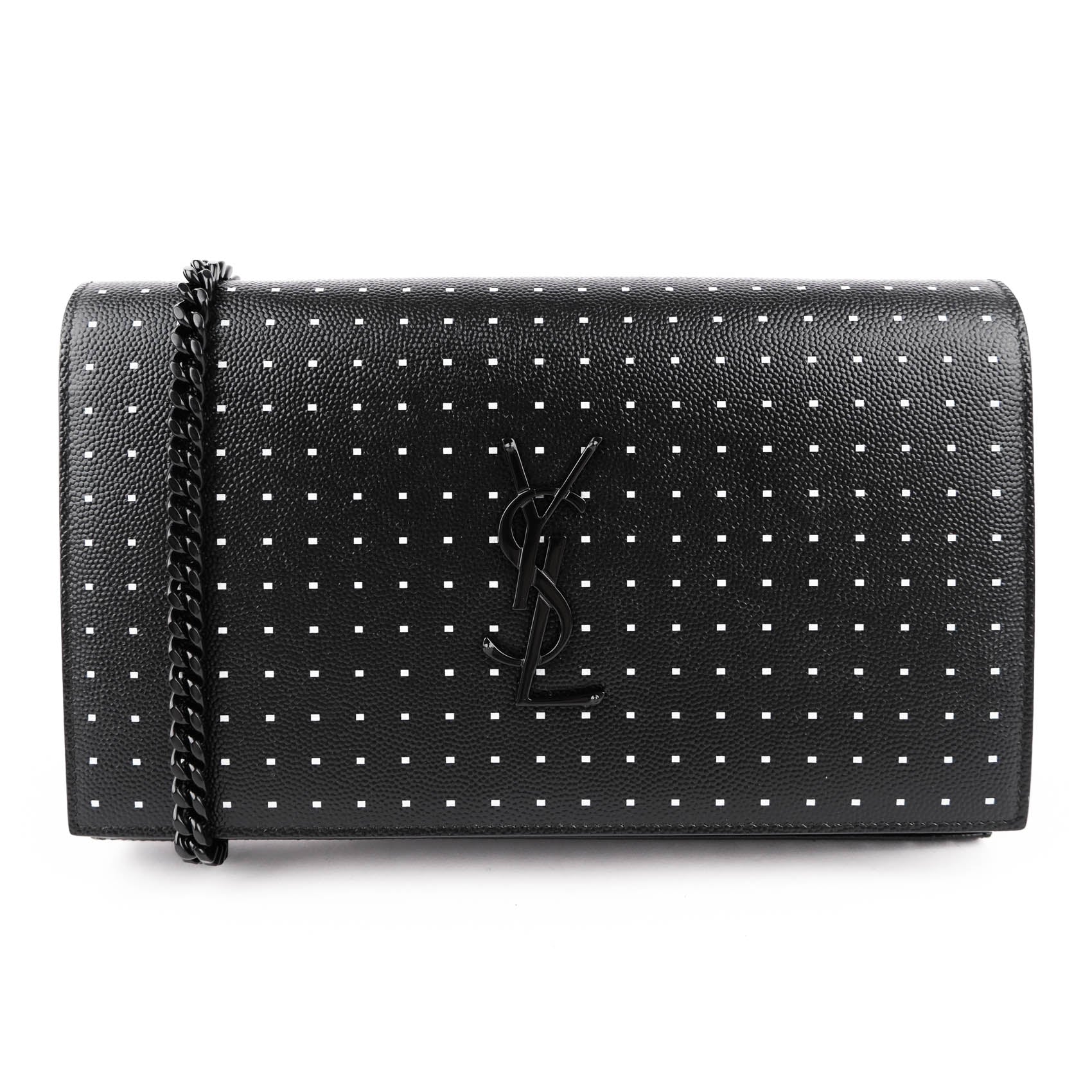 Saint Laurent Kate Medium in Polka Dot Printed Grain de Poudre Leather