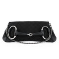 Gucci GG Canvas Horsebit Chain Clutch / Shoulder Bag (Large) 114923