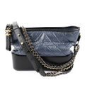 Chanel Gabrielle Medium Hobo Bag Navy Blue & Black Aged Calfskin AS1521