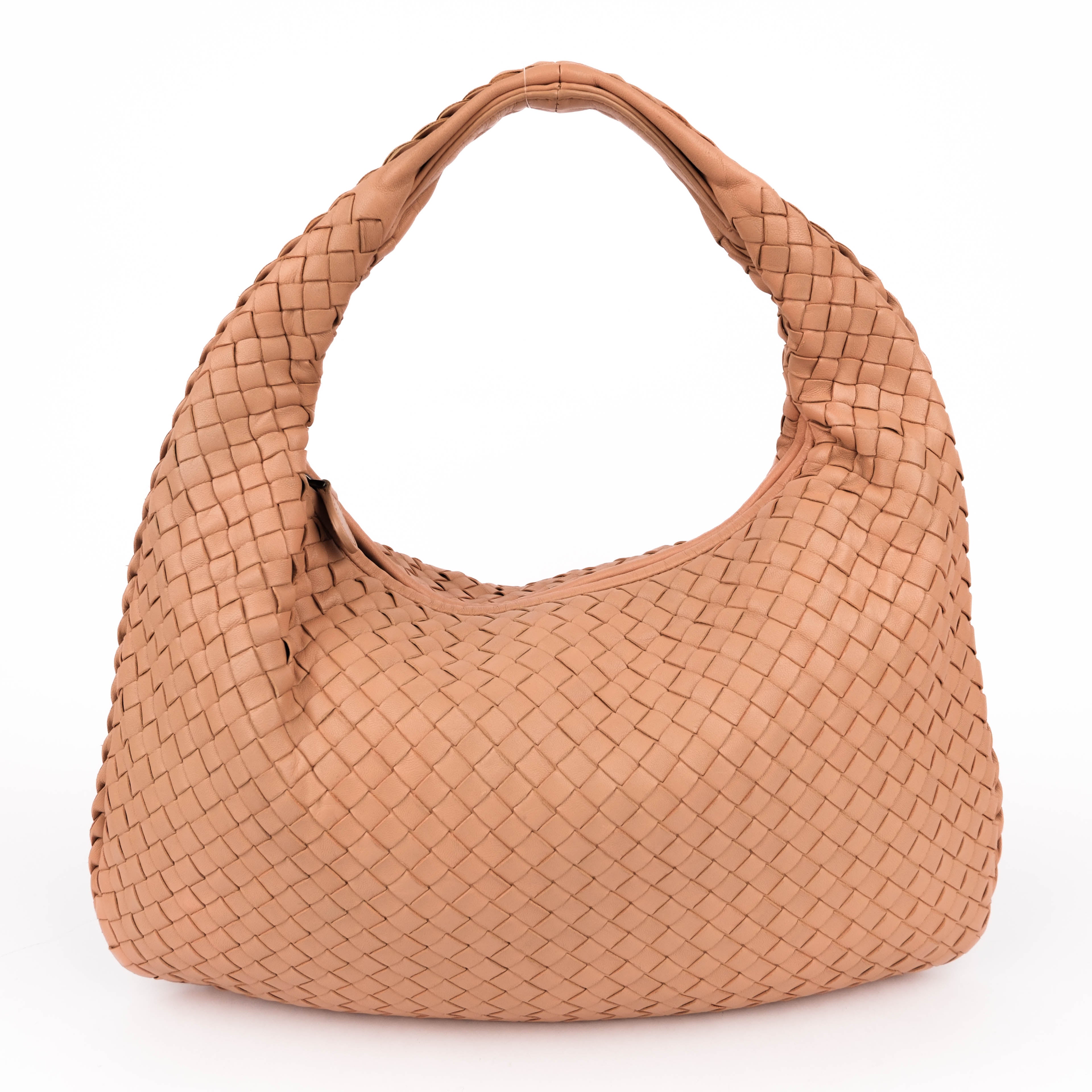 Bottega Veneta Medium Intrecciato Nappa Veneta Hobo Bag - Dusty Rose