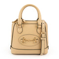 Gucci Horsebit 1955 Mini Top Handle Bag 640716 Smooth Leather Beige Gold Hardware 2-Way