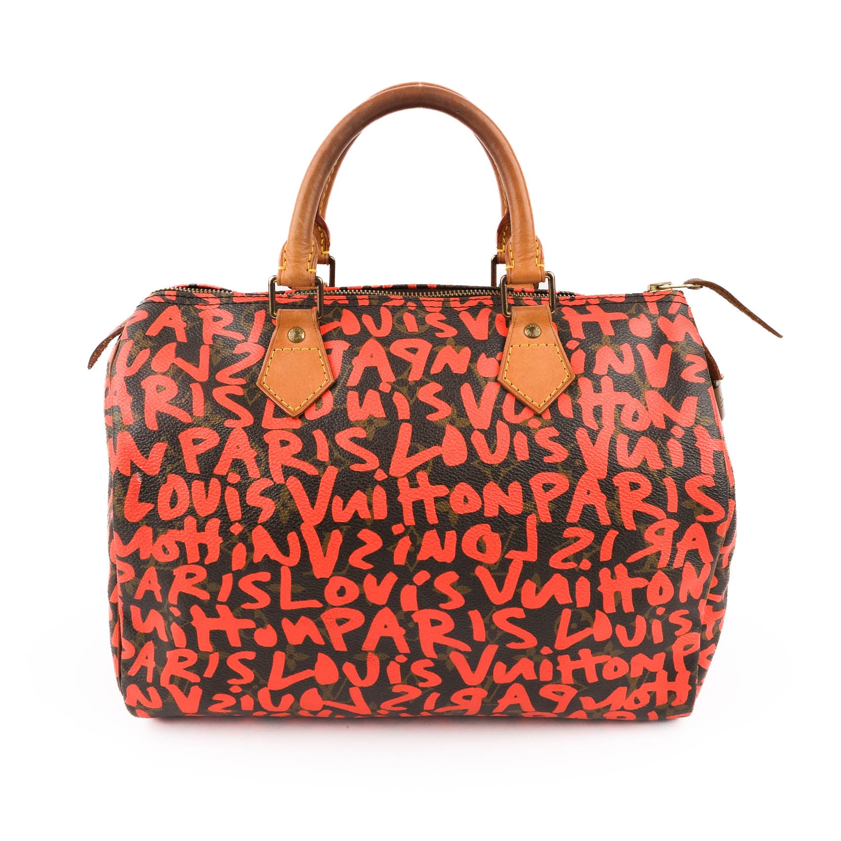 Louis Vuitton Monogram Graffiti Speedy 30 Orange M93705