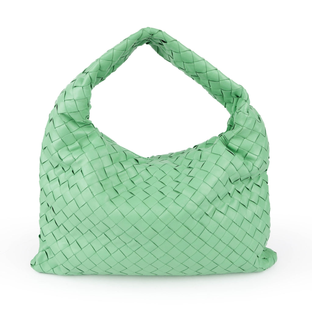 UNUSED ITEM | Bottega Veneta Medium Hop Bag in Intrecciato Leather - Emerald Green