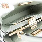 Fendi Peekaboo Mini Leather Light Green Gold Hardware Rank A