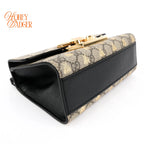 Gucci Padlock Small GG Supreme Bee Print Chain Shoulder Bag Rank A
