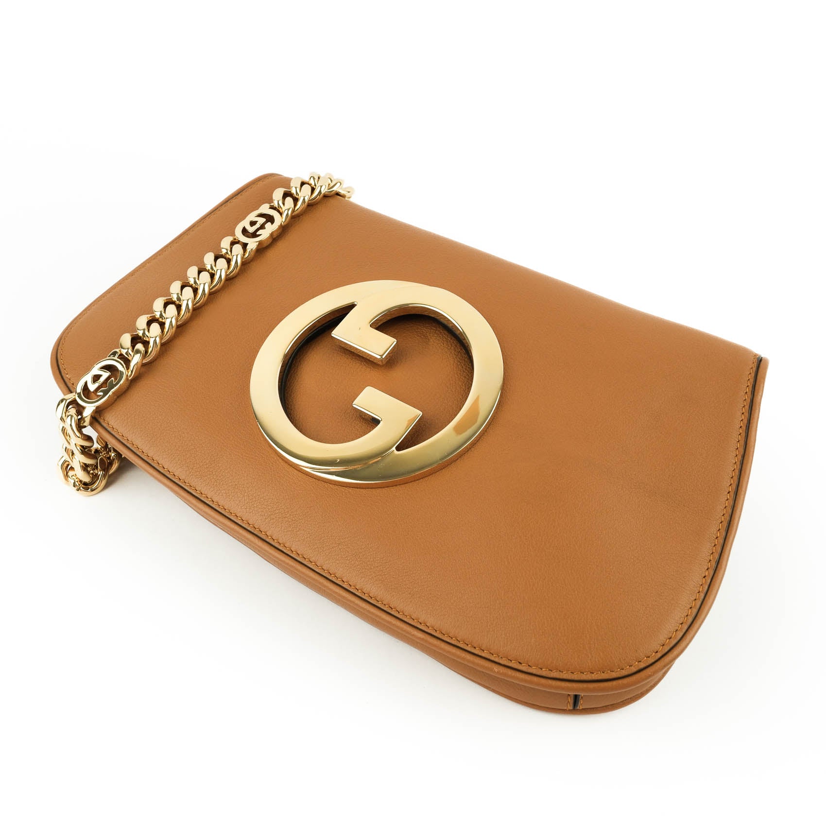 Gucci Blondie small shoulder bag in brown leather