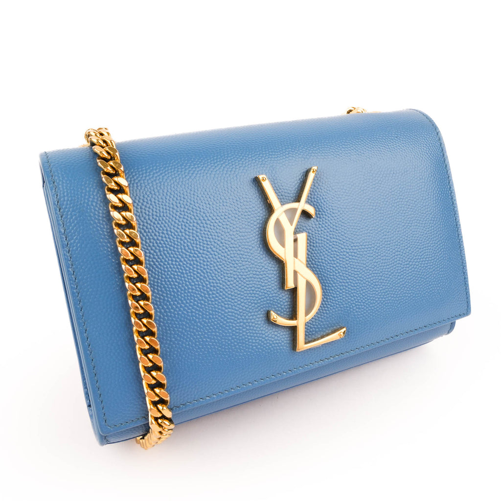 Saint Laurent Monogram Kate Mini Leather Shoulder Bag - Royal Blue