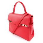 Delvaux Tempete MM Leather 2WAY Handbag Red