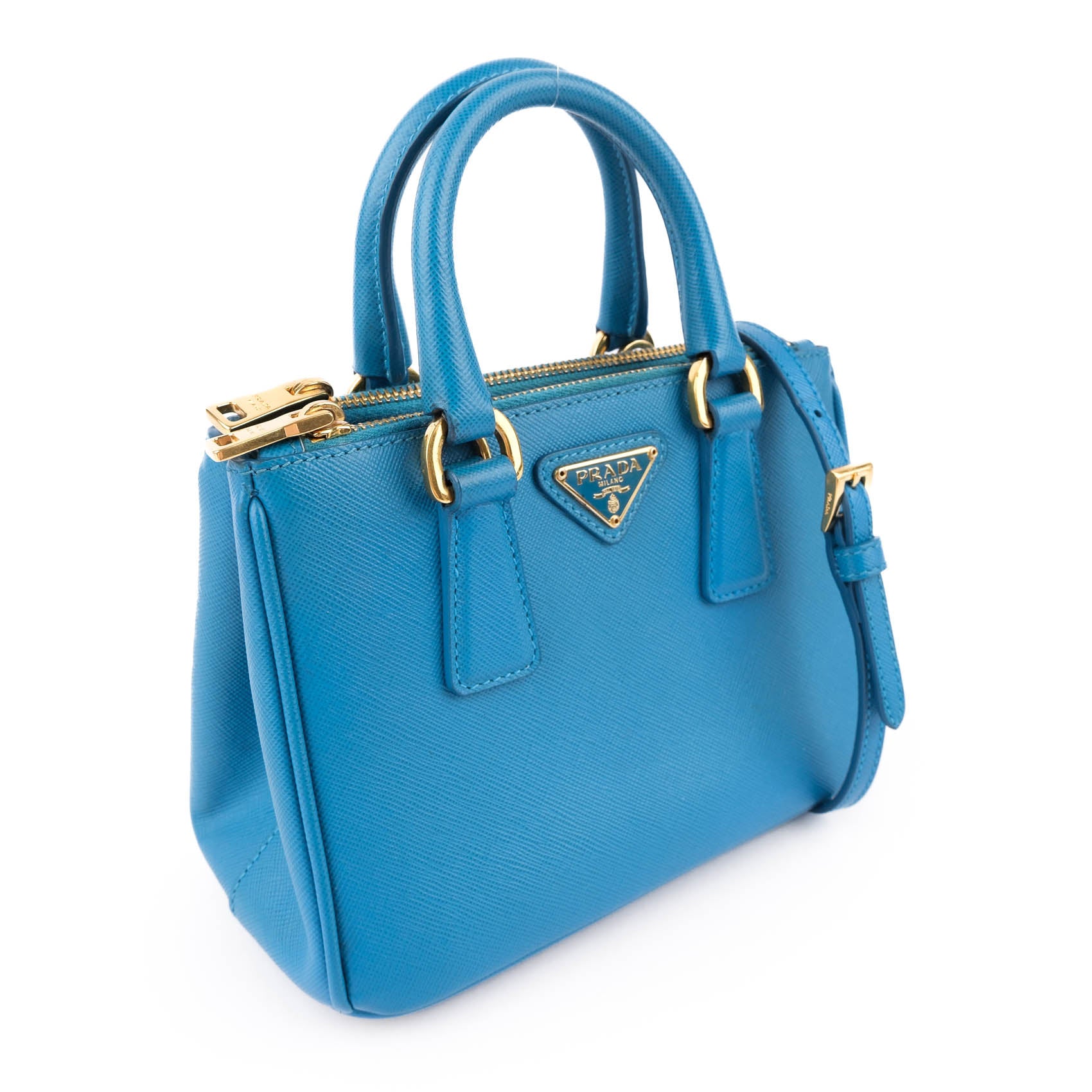 Prada Galleria Saffiano Leather Mini Bag – Vibrant Blue