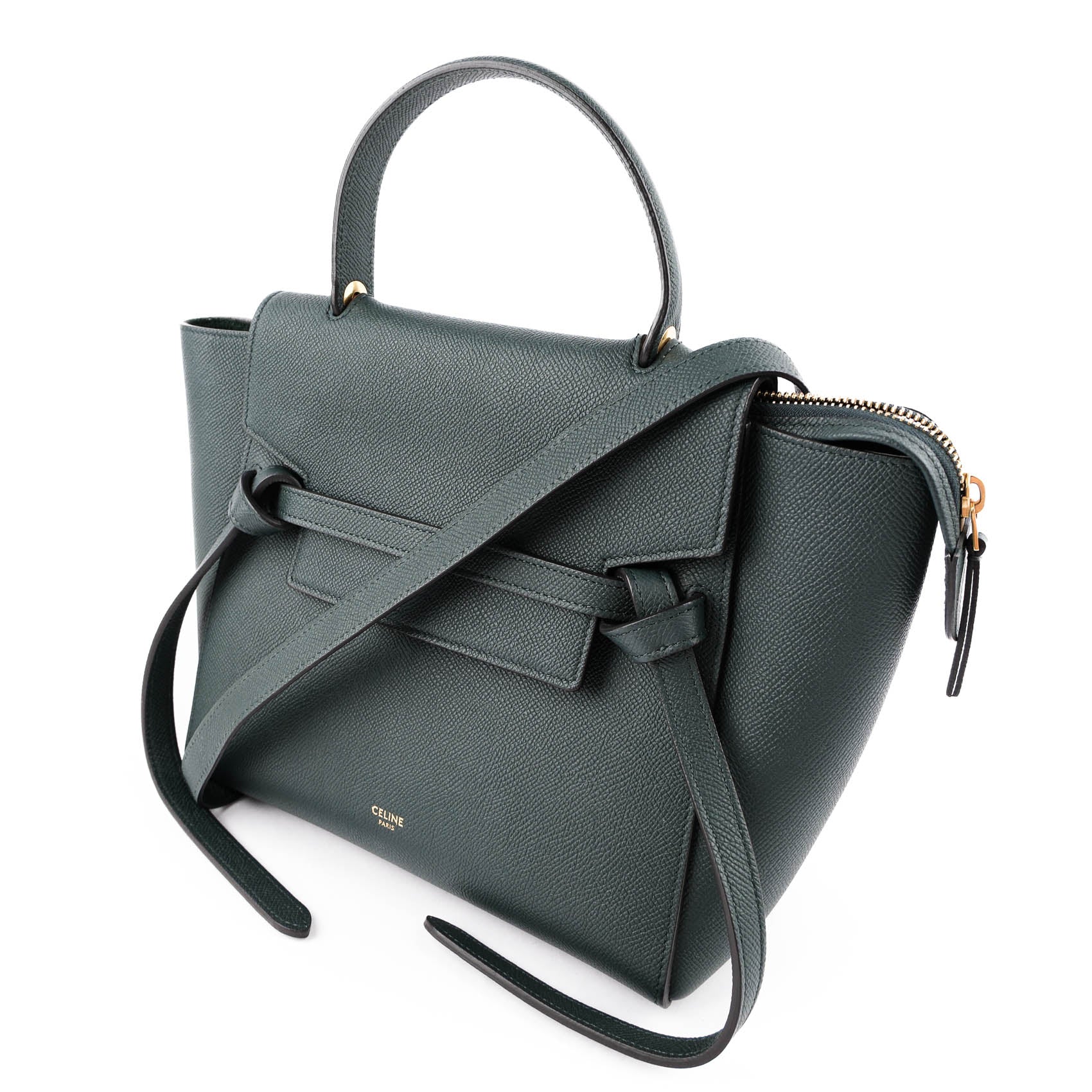 Celine Belt Bag Micro Leather Handbag, Green