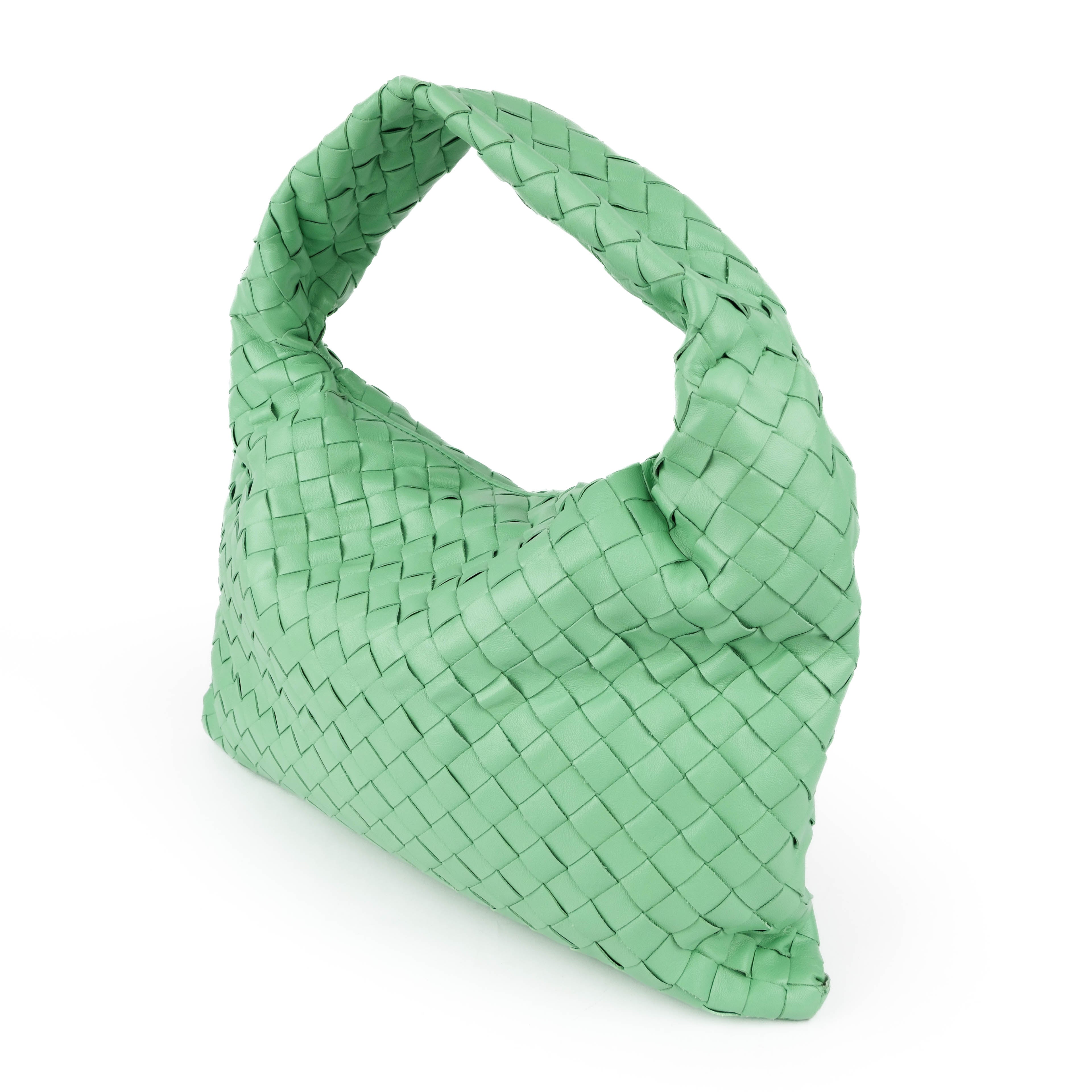 UNUSED ITEM | Bottega Veneta Medium Hop Bag in Intrecciato Leather - Emerald Green
